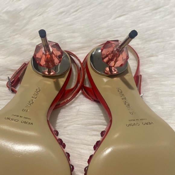 New Mach & Mach crystal embellished clear ankle strap pump size 40EU - Picture 10 of 15